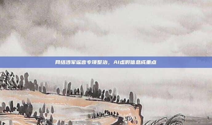 网络涉军谣言专项整治，AI虚假信息成重点