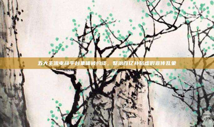 五大主流电商平台集体被约谈，整治百亿补贴虚假宣传乱象