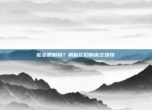 蛇会爬树吗？揭秘它们的高空绝技