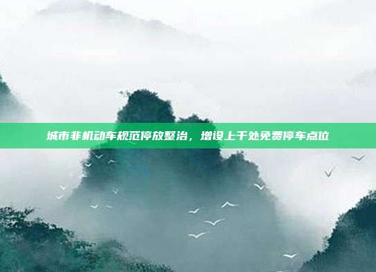 城市非机动车规范停放整治，增设上千处免费停车点位