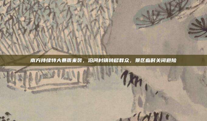 南方持续特大暴雨来袭，沿河村镇转移群众，景区临时关闭避险