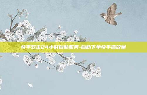 快手双击24小时自助服务-自助下单快手播放量