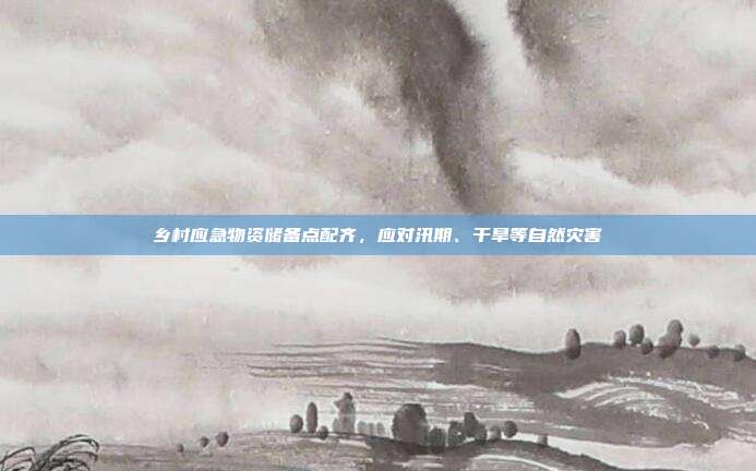 乡村应急物资储备点配齐，应对汛期、干旱等自然灾害