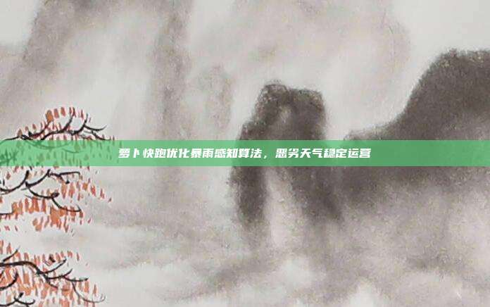 萝卜快跑优化暴雨感知算法，恶劣天气稳定运营
