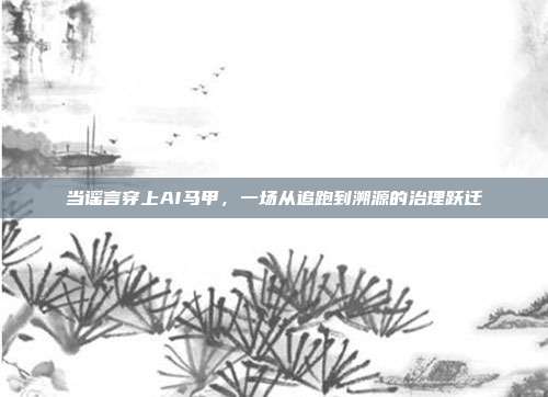 当谣言穿上AI马甲，一场从追跑到溯源的治理跃迁