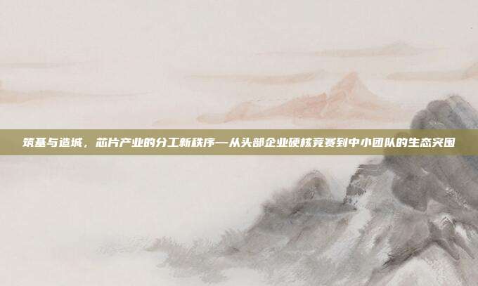 筑基与造城，芯片产业的分工新秩序—从头部企业硬核竞赛到中小团队的生态突围