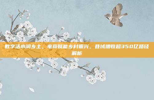 数字活水润乡土，电商赋能乡村振兴，县域增收超350亿路径解析
