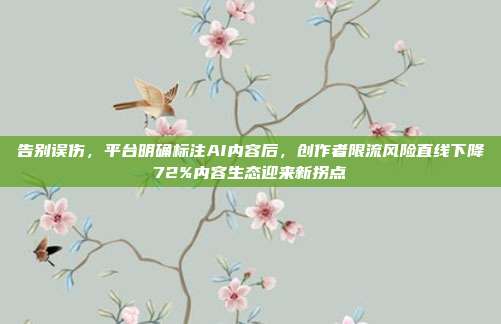 告别误伤，平台明确标注AI内容后，创作者限流风险直线下降72%内容生态迎来新拐点