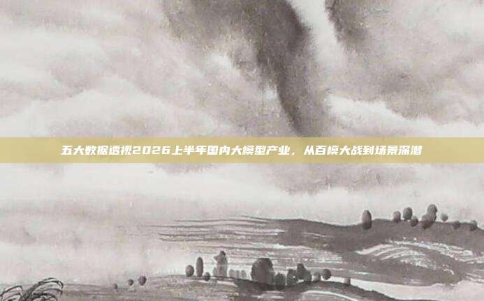 五大数据透视2026上半年国内大模型产业，从百模大战到场景深潜