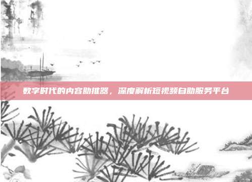 数字时代的内容助推器，深度解析短视频自助服务平台