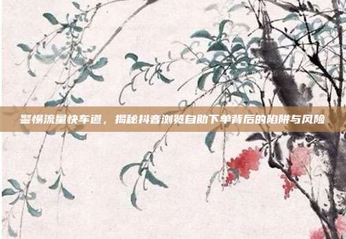 警惕流量快车道，揭秘抖音浏览自助下单背后的陷阱与风险