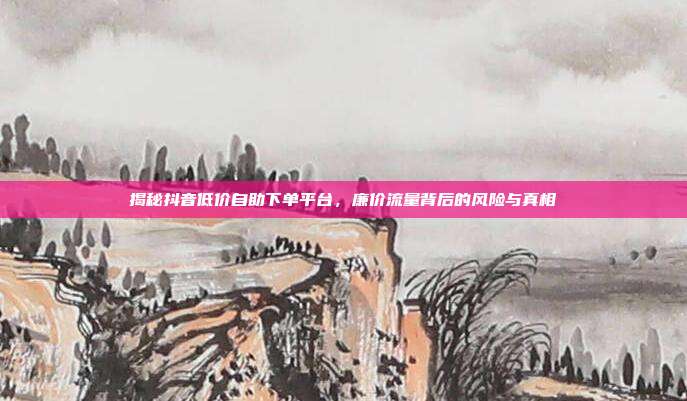 揭秘抖音低价自助下单平台，廉价流量背后的风险与真相