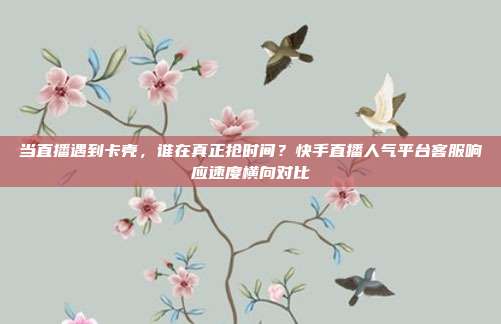 当直播遇到卡壳，谁在真正抢时间？快手直播人气平台客服响应速度横向对比