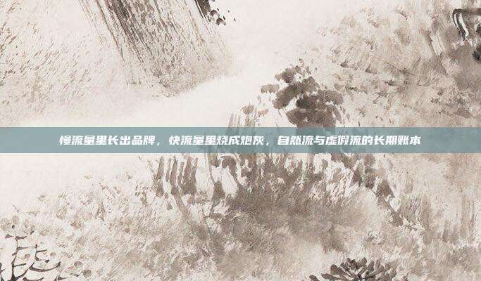 慢流量里长出品牌，快流量里烧成炮灰，自然流与虚假流的长期账本