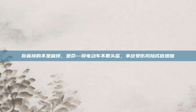 你省掉的不是麻烦，是命—骑电动车不戴头盔，事故受伤风险成倍增加