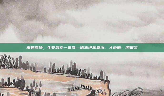 高速遇险，生死就在一念间—请牢记车靠边、人撤离、即报警