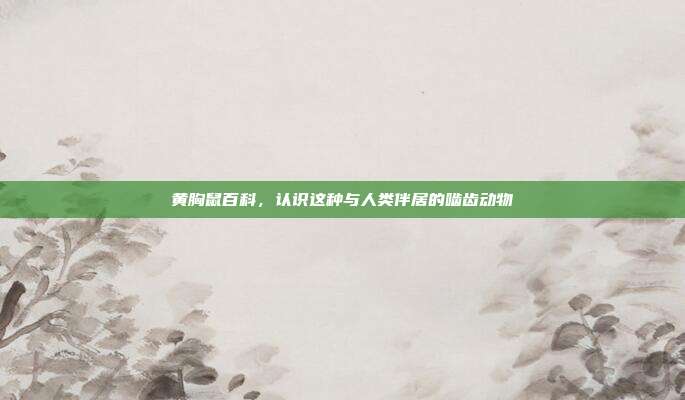 黄胸鼠百科，认识这种与人类伴居的啮齿动物