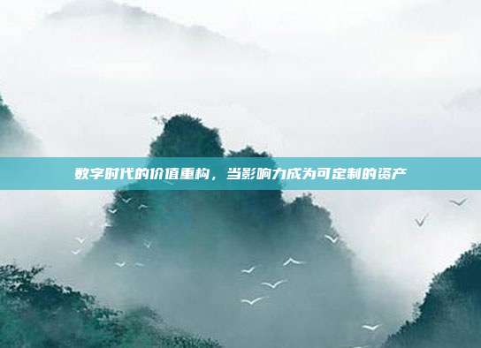 数字时代的价值重构，当影响力成为可定制的资产