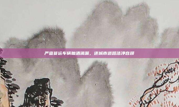 严查货运车辆抛洒滴漏，还城市道路洁净容颜