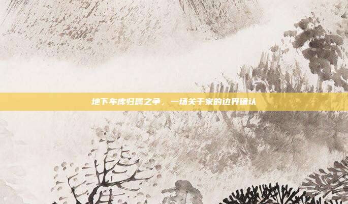 地下车库归属之争，一场关于家的边界确认