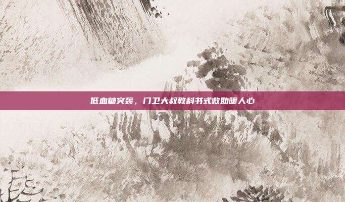 低血糖突袭，门卫大叔教科书式救助暖人心