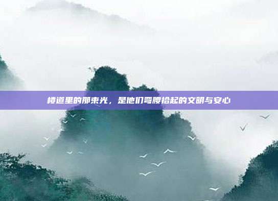 楼道里的那束光，是他们弯腰拾起的文明与安心