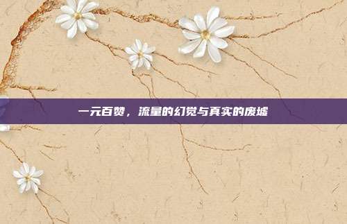 一元百赞，流量的幻觉与真实的废墟