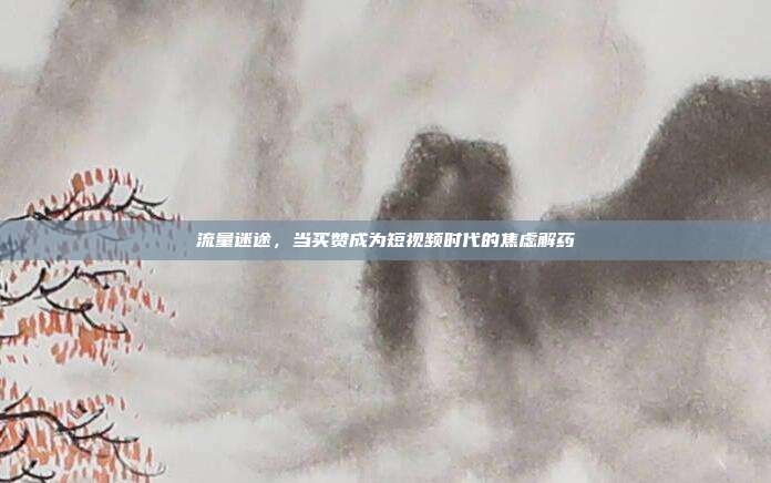 流量迷途，当买赞成为短视频时代的焦虑解药