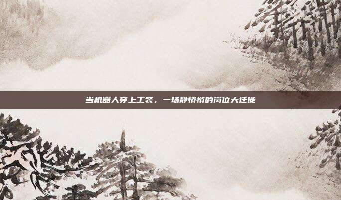 当机器人穿上工装，一场静悄悄的岗位大迁徙
