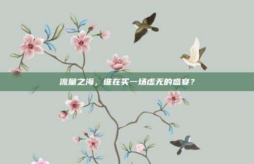 流量之海,谁在买一场虚无的盛宴?