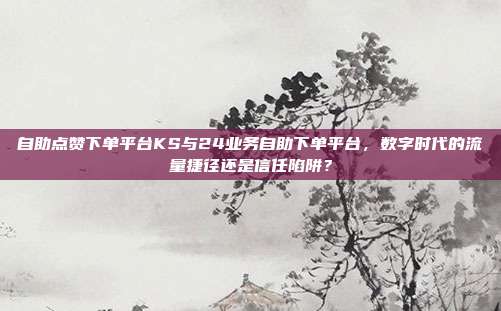 自助点赞下单平台KS与24业务自助下单平台，数字时代的流量捷径还是信任陷阱？