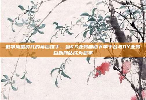 数字流量时代的幕后推手，当KS业务自助下单平台与DY业务自助网站成为显学