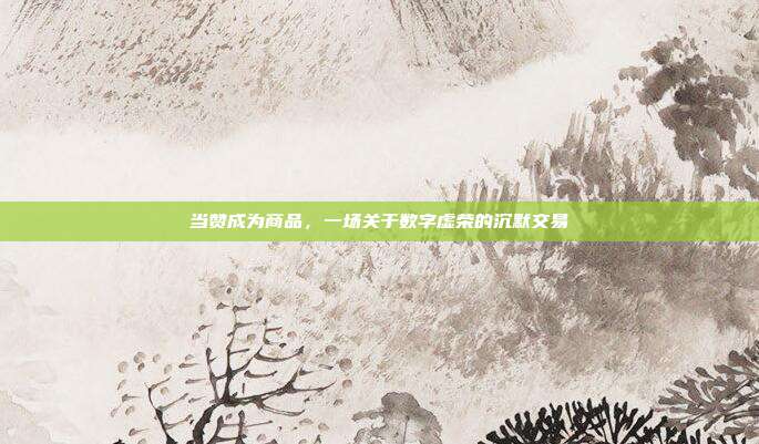 当赞成为商品，一场关于数字虚荣的沉默交易