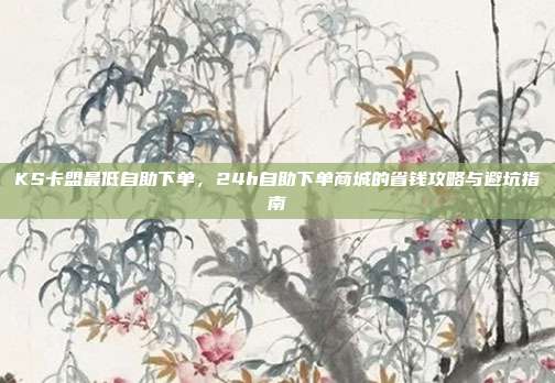 KS卡盟最低自助下单，24h自助下单商城的省钱攻略与避坑指南
