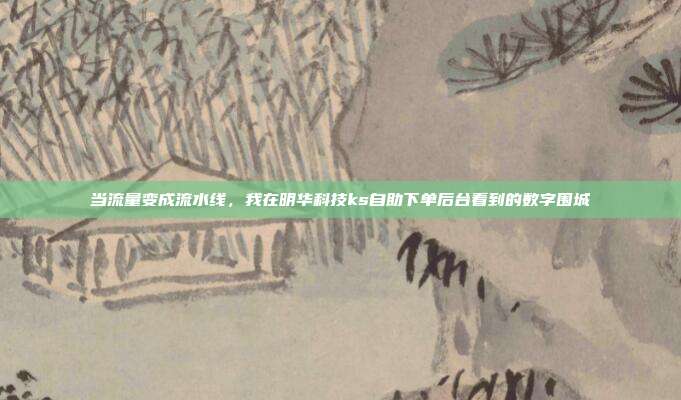当流量变成流水线,我在明华科技ks自助下单后台看到的数字围城