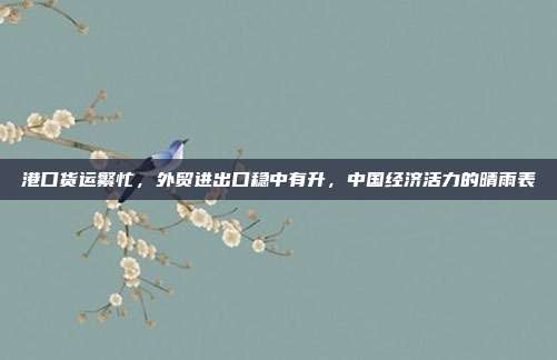 港口货运繁忙，外贸进出口稳中有升，中国经济活力的晴雨表