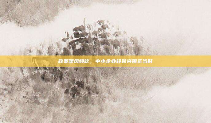 政策暖风频吹,中小企业轻装突围正当时
