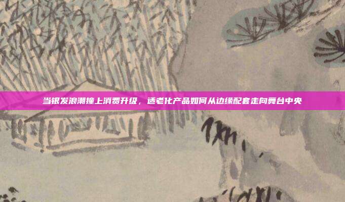 当银发浪潮撞上消费升级，适老化产品如何从边缘配套走向舞台中央