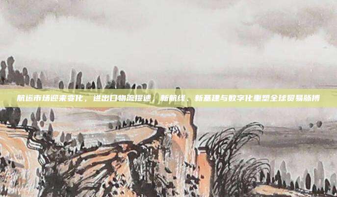 航运市场迎来变化，进出口物流提速，新航线、新基建与数字化重塑全球贸易脉搏