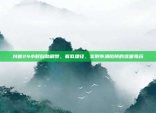 抖音24小时自助刷赞，看似捷径，实则布满陷阱的流量毒药