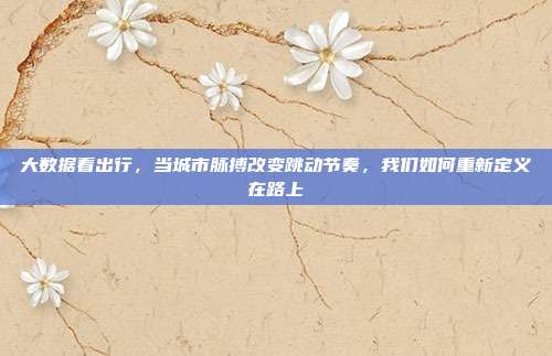 大数据看出行，当城市脉搏改变跳动节奏，我们如何重新定义在路上