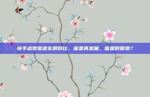 快手点赞渠道实测对比，谁是真流量，谁是假繁荣？