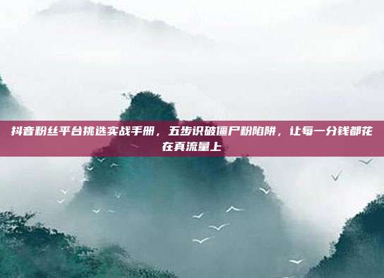 抖音粉丝平台挑选实战手册，五步识破僵尸粉陷阱，让每一分钱都花在真流量上