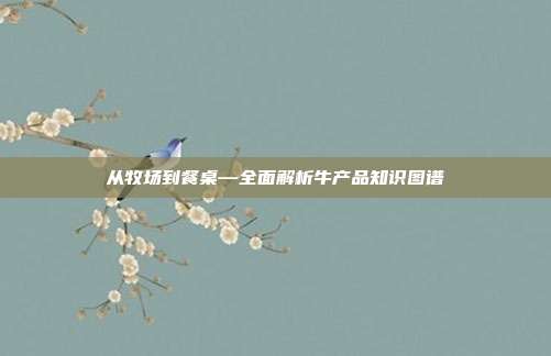 从牧场到餐桌—全面解析牛产品知识图谱