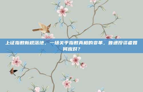 上证指数新规落地，一场关乎指数真相的变革，普通投资者如何应对？