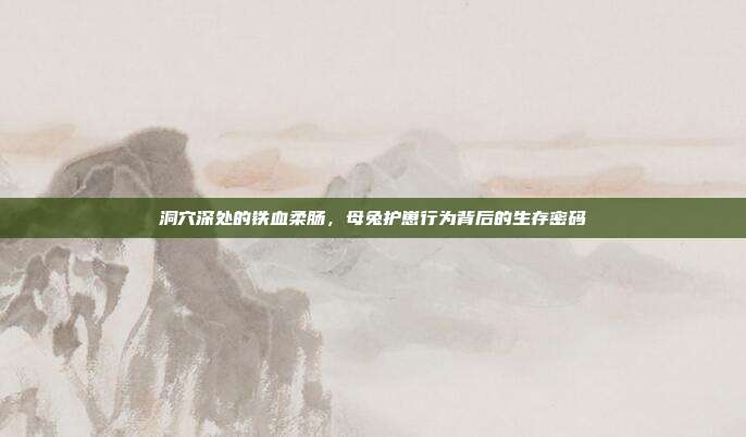 洞穴深处的铁血柔肠，母兔护崽行为背后的生存密码