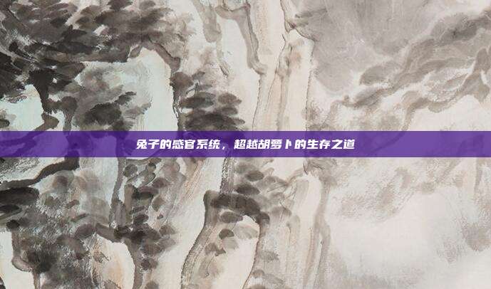 兔子的感官系统，超越胡萝卜的生存之道
