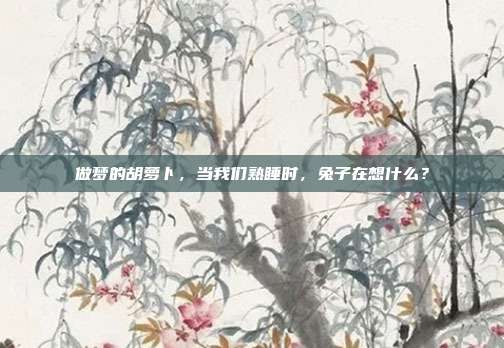 做梦的胡萝卜，当我们熟睡时，兔子在想什么？