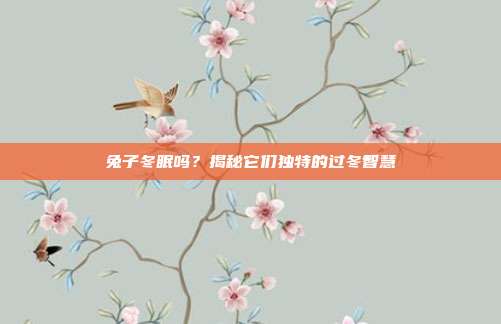 兔子冬眠吗？揭秘它们独特的过冬智慧