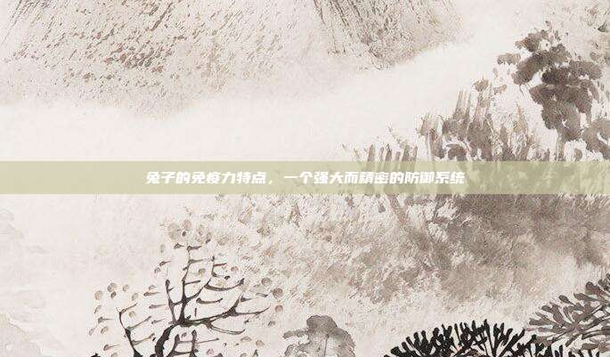 兔子的免疫力特点，一个强大而精密的防御系统